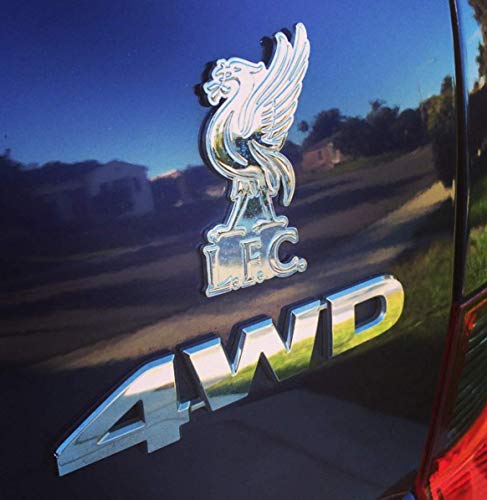 Liverpool FC Car Medallion Emblem Badge Silver – Premier League Accessories - LFC Soccer Fan Gift Souvenir