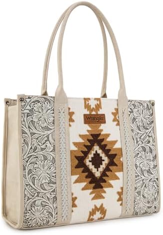 Montana West × Wrangler Aztec Tote Bag for Women Western Shoulder...