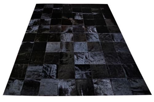 Tapis En Peau De Vache Noir - Patchwork Cuir - Neuf Avec étiquettes - Vip-Cuir (Argentine)
