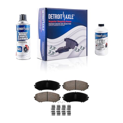 Image of Detroit Axle - Front Brake Pads for 2006-2013 Suzuki Grand Vitara Ceramic Brake Pads with Hardware 2007 2008 2009 2010 2011 2012 Replacement