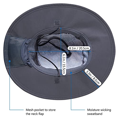 Image of BASSDASH UPF 50+ Sun Fishing Hat Water Resistant with Detachable Neck Flap