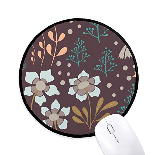 Alfombrilla redonda de flores marrones para decorar tu zona de juego y oficina