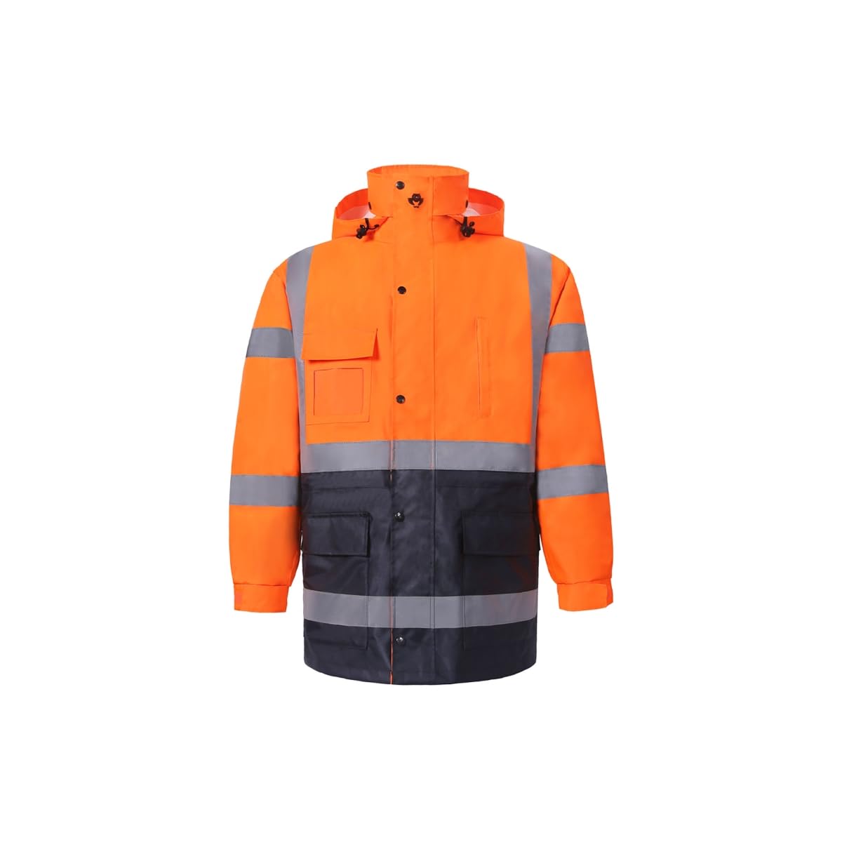 2W International 733C-3 S High-Viz Class 3 Rain Parka Orange - Small