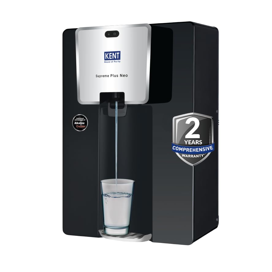 KENT Supreme Plus Neo RO Water Purifier | 2 Yrs Comprehensive Warranty* | RO+UF+UV+Alkaline+Copper+TDS Control+UV In-Tank | 8L | 20LP/Hr | Ideal For Borewell/Tanker/Municipal Water-image-43