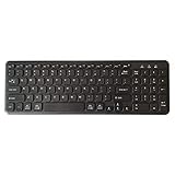 Universal Wireless Bluetooth Keyboard, bluebyte Multi-Device Full Size Bluetooth 4.0 LE and 2.4G All-in-1 Ultra-Slim Wireless Keyboard for Windows PC, iPad/Mac and Other Mobile Devices. (Black)