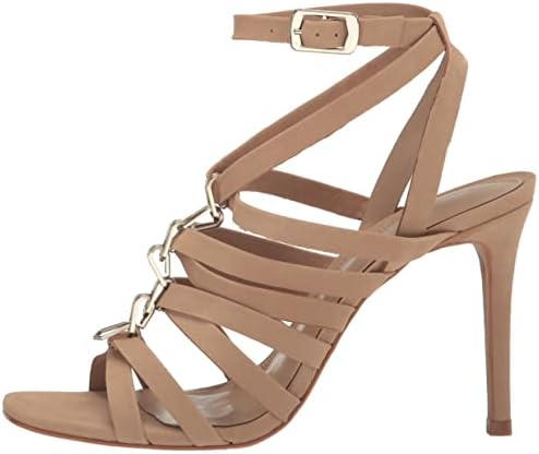 Vince Camuto Women's Aloninna Lace Up Stiletto Sandal Heeled, Tortilla, 8.5 | Image 7