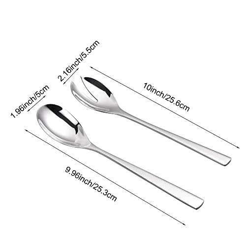 Imeea Salad Servers 18/8 Stainless Steel Salad Serving Set Salad Fork And Spoon, 10-Inch #TOP4