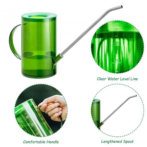 Watering Can Indoor Plants, Garden Watering Can 1L, Large Capacity Watering Can with Long Spout, Plastic Watering Can - Image 4