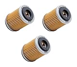 3 Pack K & N Motorcycle Oil Filter Cartridge KN-143 Fits Yamaha BW200 BW350 SR185 SRX250 TT225