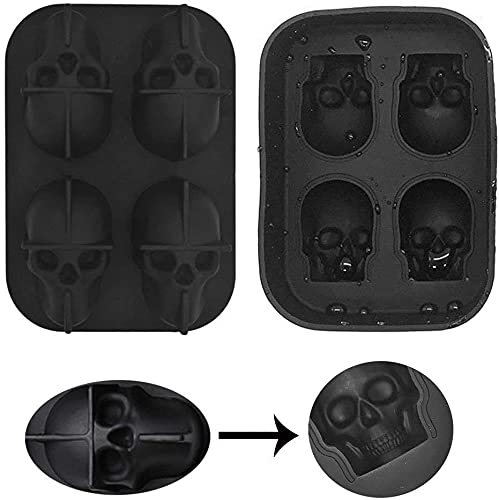Molde de Silicona para Cubos de Hielo 3D Calavera miniatura 2