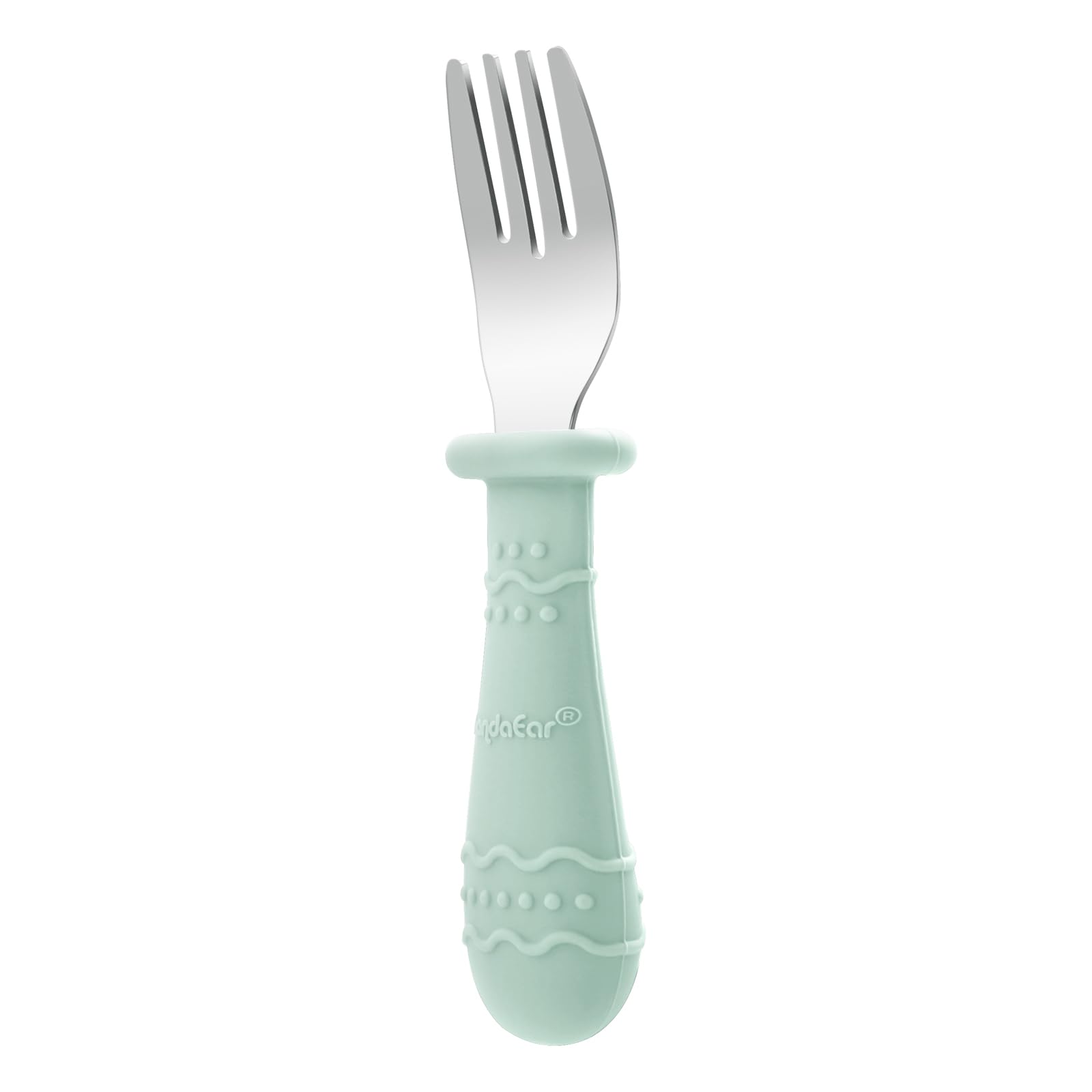 PandaEar Set de Vaisselle pour Bébé - 2 Assiettes Divisées en Silicone avec Ventouse, 2 Cuillères et Fourchettes