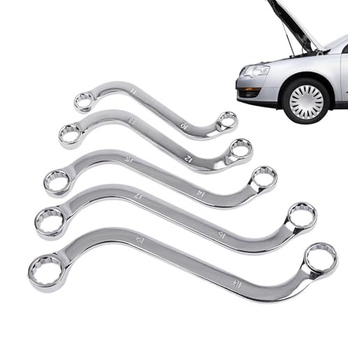 Juego de llaves de doble anillo tipo S, resistentes al óxido, muy pulidas, juego de llaves de doble caja fija, juego de llaves de doble caja, para maquinaria, electricidad, minería, mantenimiento