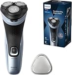 Philips Shaver Series 3000X - Wet & Dry Men's Wet & Dry Electric Shaver with SkinProtect Technology, Deployable Beard Trimmer in Deep Black (Model X3053/00)