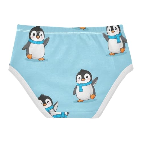 Cotton Toddler Underwear Floral Cute Cartoon Penguins Blue Panties Little Girl Animal Briefs Undies Kids 2t2