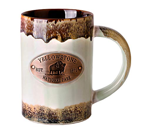 Taza Verde Cerámica 15 oz con Medallón de Cobre Yellowstone miniatura 1