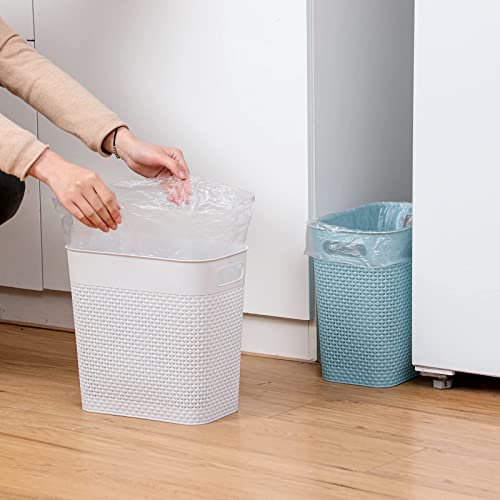 Uujoly Plastic Small Trash Can Wastebasket, Garbage Container Basket For Bathrooms, Laundry Room, Kitchens, Offices, Kids Rooms, Dorms, (Grey, 3 Gallon) #TOP1