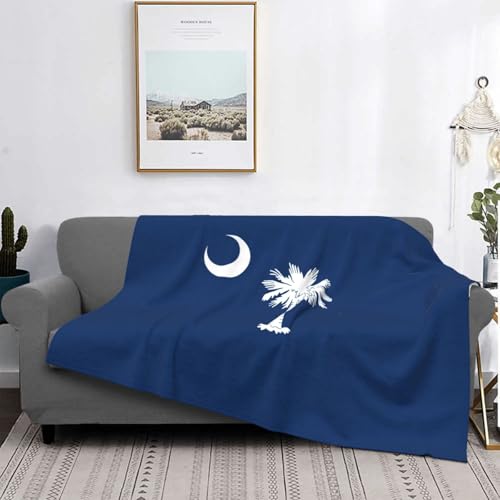 Couverture de lit EdWal en microfibre motif drapeau Caroline du Sud