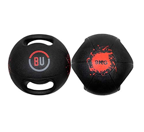 BU 9kg Double Grip Medicine Ball - Black