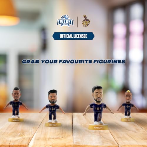 Image of Action Figure, IPL Edition 360 Rotatable Head, Cricket Player for Fans & Collectors (Kolkata Knight Riders Pack of 4)