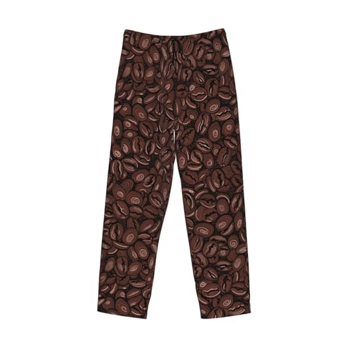 Coffee Beans Men's Pajama Pants Sleepwear Bottom Long Sleeve Sleep & Lounge Pants With Pocket4