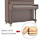 Holz Klavier Fuß Pads, 4 Stücke Runde Klavier Fuß Pads Set aufrecht Klavier Caster Cups Zubehör( Holzfarbe)
