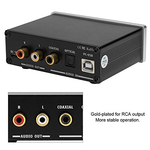 Garsent audioversterker, DAC-decodering, audio-decoder mini-digitale stereo-audioversterker voor 3,5 mm koptelefoon… - Afbeelding 4