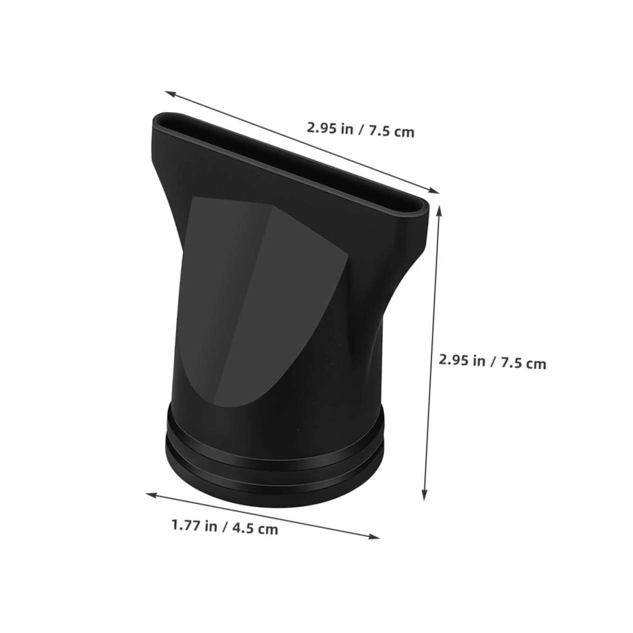 Gogogmee Hair Dryer Nozzle Set 5 Universal Diffusers Black Plastic Replacement Parts for Different Hair Dryers