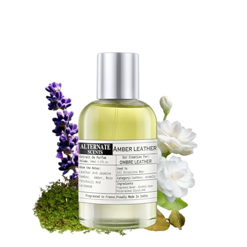 Image of Alternate Scents AMBER LEATHER 100ml Long Lasting Perfume For Men |Strong& long Lasting with 30% Oil Concentration|Bold, Spicy-Leather| Fragrance From France | Made In India|