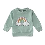 Toddler Baby Halloween Outfits Boy Girl Sweater Hoodie Tops Clothes Blouse Toddler Solid Cotton Sweatshirt T-Shirt Green