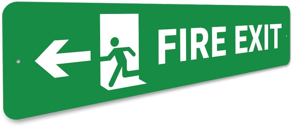 Fire Exit Sign - 9 x 36