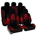 Produktbild eSituro universal Auto Schonbezug Komplettset Sitzbezüge für Auto mit Drache Muster schwarz/rot SCSC0030