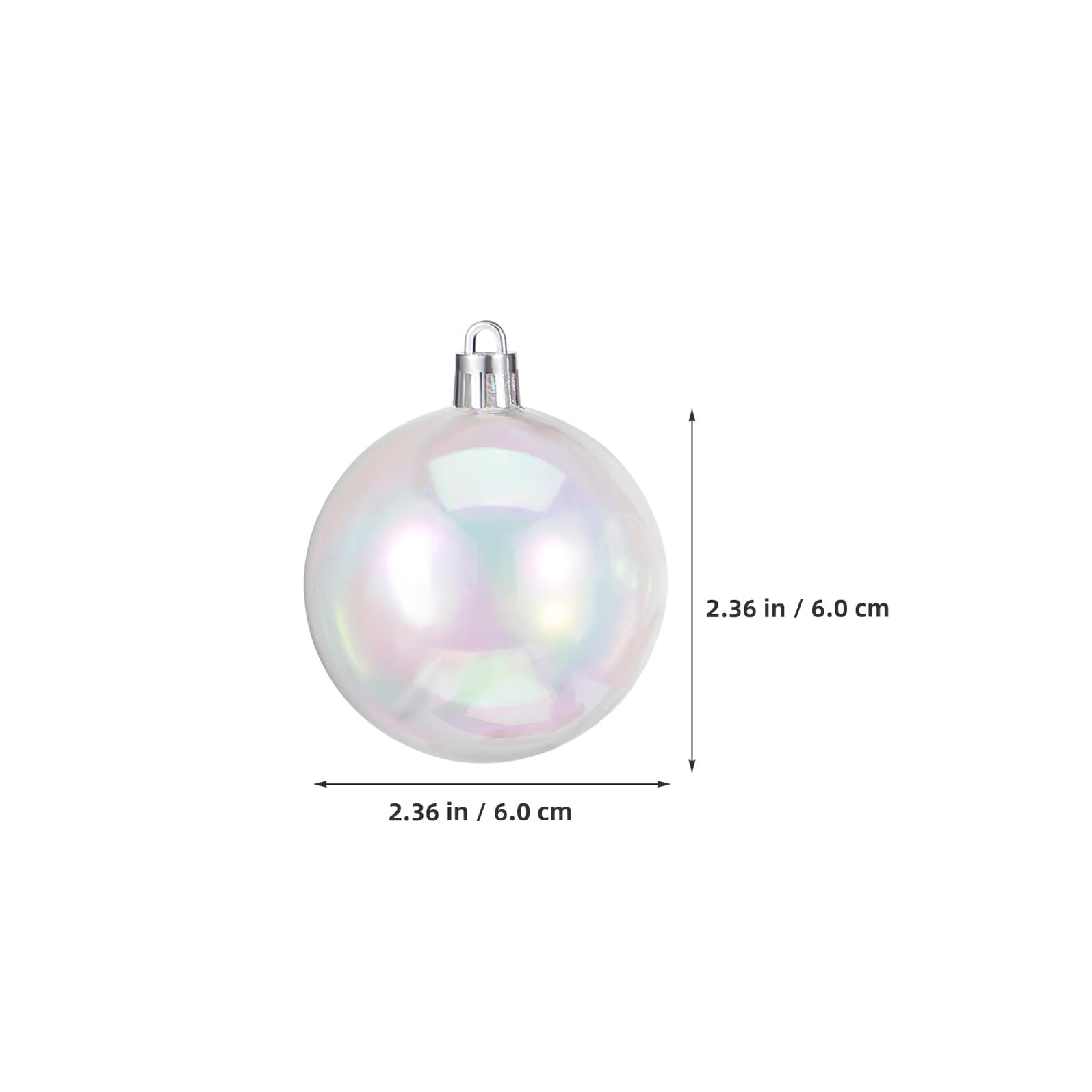 Bolas De Adorno Navideñas Transparentes Iridiscentes 18 Piezas (3-6 Cm) Plástico Reutilizable para Árbol Decorativo Fiestas y Celebraciones