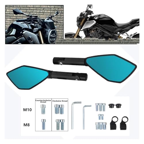 Retrovisores de moto para reducir puntos ciegos en ciudad con anclaje de 10MM 2