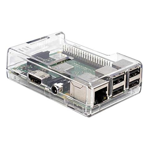 sb components Raspberry Pi 3 Model B+ Transparent Case - Access to All Ports Cover