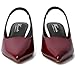 Wonvatu Burgundy Red Kitten Heels for Women Closed Pointed Toe Kitty Slingback Dressy Low Heeled Pumps Fashion Casual Herls Bridal Dress Shoes 8.5
