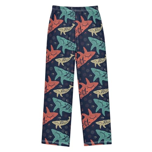 Whale Lighthouse Waves Boys Pants for Kids Jogger Pants with Pockets S-XL