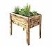 Produktbild HOCHBEET mit abnehmbaren Töpfen GEFLAMMT Holz Frühbeet Anzuchtbeet für Gemüse Blumen für Garten Terrasse Balkon Pflanzkübel Pflanzkasten Kräuterbeet Blumenkasten Kasten für gemüsepflanzen