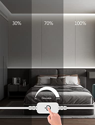 Aimengte Led Strip Lights, 16.4Ft Dimmable Cob Led Strip, 6500K White Neon Rope Lights, Waterproof Soft Silicone Flexible Led Lights For Bedroom #TOP3