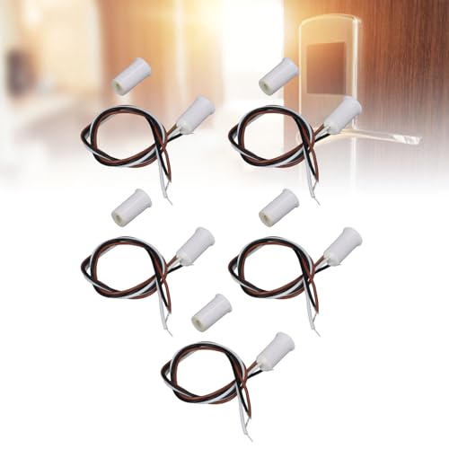 Dioche Montagem Embutida Sensor de Porta Com Fio Embutido Interruptor Magnético de Palheta 5 Conjunt