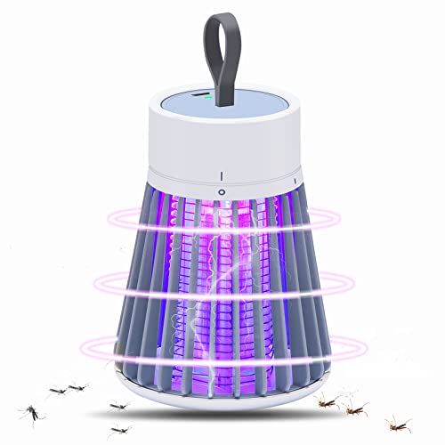 YOOYHHOME Mosquito Zapper Rechargeable Bug Zapper with Safety Grid for Home and Camping USB Charging Cordless Design Purple Light Insect Killer for Indoor Outdoor Patio