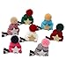 Produktbild Minkissy Weihnachten Haarspangen Mini Hut Haar Krokodilklemmen mit Sternen Winter Pom Ball Haarspangen Geschenke für Mädchen 7St