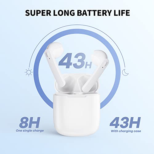 Psier Wireless Earbuds, Bluetooth Earbuds With Premium Sound Bluetooth 5.3 Auto Pairing Ear Buds Built-In Microphone With 43H Playtime Ipx6 Waterproof Bluetooth Headphones For Workout/Home/Office #TOP5