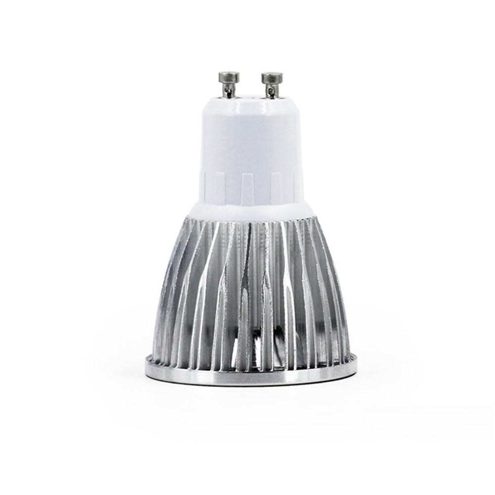 Illuminazione KJXP, Confezione da 10, Faretto LED GU10/GU5.3/E27/E14 AC220V 3W/4W/5W Lampadina LED dimmerabile(Giallo,GU10 5W)