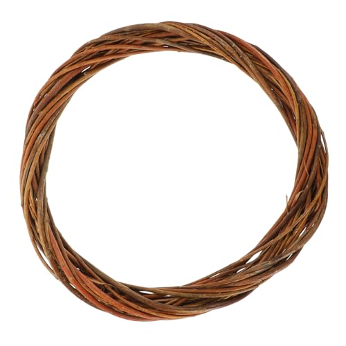 Yardenfun Couronne en Osier Ronde 30 Cm en Matériel Naturel Tressé, Kit DIY pour Création De Couronnes De Noël, Décoration Intérieure Et Festive, Support Unique pour Loisirs Créatifs