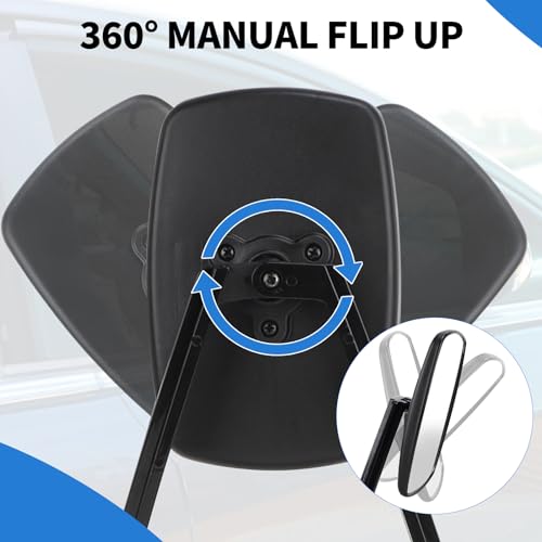 DBREAKS Wohnwagenspiegel, 2 Stück universal Caravanspiegel, Auto Doppel Seitenspiegel, Universalspiegel PKW, Außenspiegel Wohnwagen, Anhängerspiegel, Abschleppspiegel für Wohnmobil, Autoanhänger