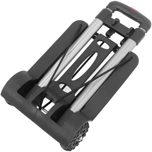 BAZEITFLOW Carrello Pieghevole con Ruote Regolabili e Manico Telescopico Leggero e Resistente per Spesa Viaggio e Trasporto Pesante Facile da Riporre e Trasportare
