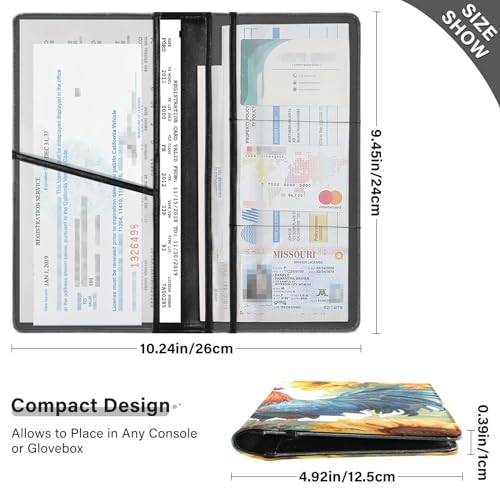 Organizador para auto de cuero PVC miniatura 3