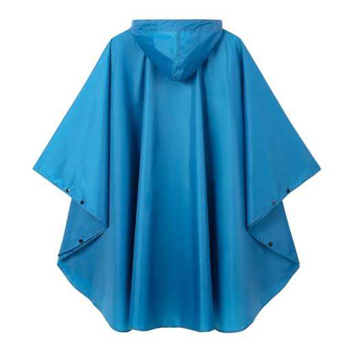 Image of salamra Rain Poncho Jacket - Hooded Waterproof Raincoat with Pocket for Women Men Adults