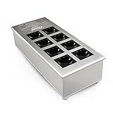 netzfilter hifi kaufen Wege mit Schuko-Steckdose Tertullus HiFi Netzfilter VE-80,High-End Mehrfach Steckdosenleiste mit 8 Steckplätzen für HiFi Geräte, mit LED-Kontrollleuchte für korrekte Phasenlage,Massives Voll-Aluminium-Gehäuse