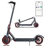 QnQ Monopattino elettrico, Monopattino elettrico da 8,5", Autonomia 25-30 km, Pneumatici a Nido d'ape Antipuntura, Controllo tramite APP e Display LED, Batteria 36V 7.8Ah, Motore 500W, Porta